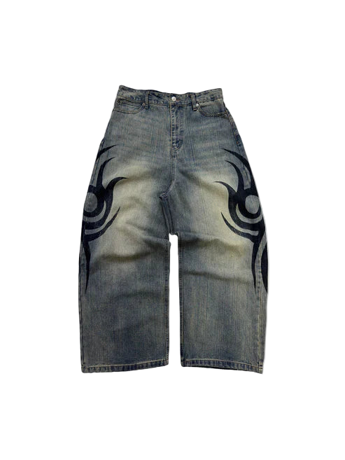 Faded Tribal Jeans