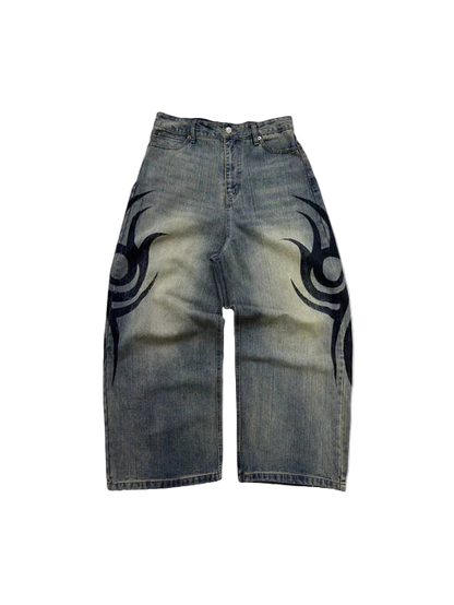 Faded Tribal Jeans